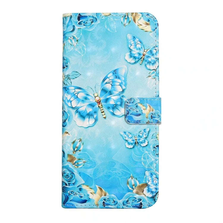 For Motorola Edge 50 Pro Oil Embossed 3D Drawing Leather Phone Case(Blue Butterflies)