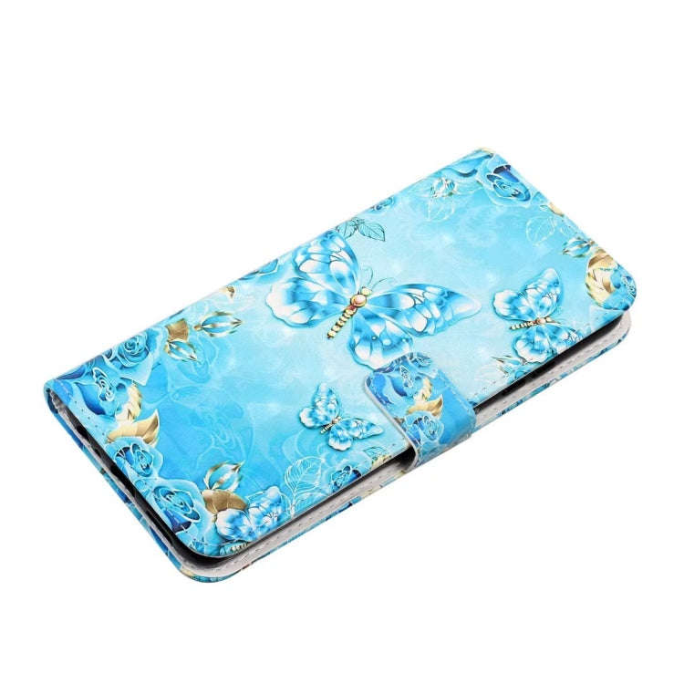 For Motorola Edge 50 Pro Oil Embossed 3D Drawing Leather Phone Case(Blue Butterflies)