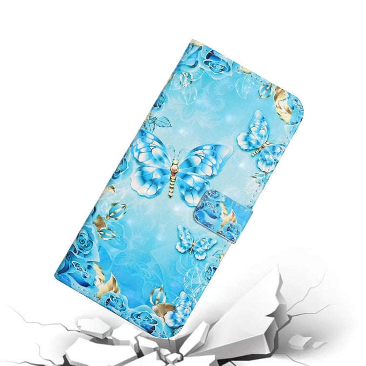 For Motorola Edge 50 Pro Oil Embossed 3D Drawing Leather Phone Case(Blue Butterflies)