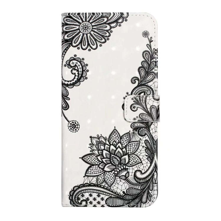 For Motorola Edge 50 Pro Oil Embossed 3D Drawing Leather Phone Case(Lace Flower)