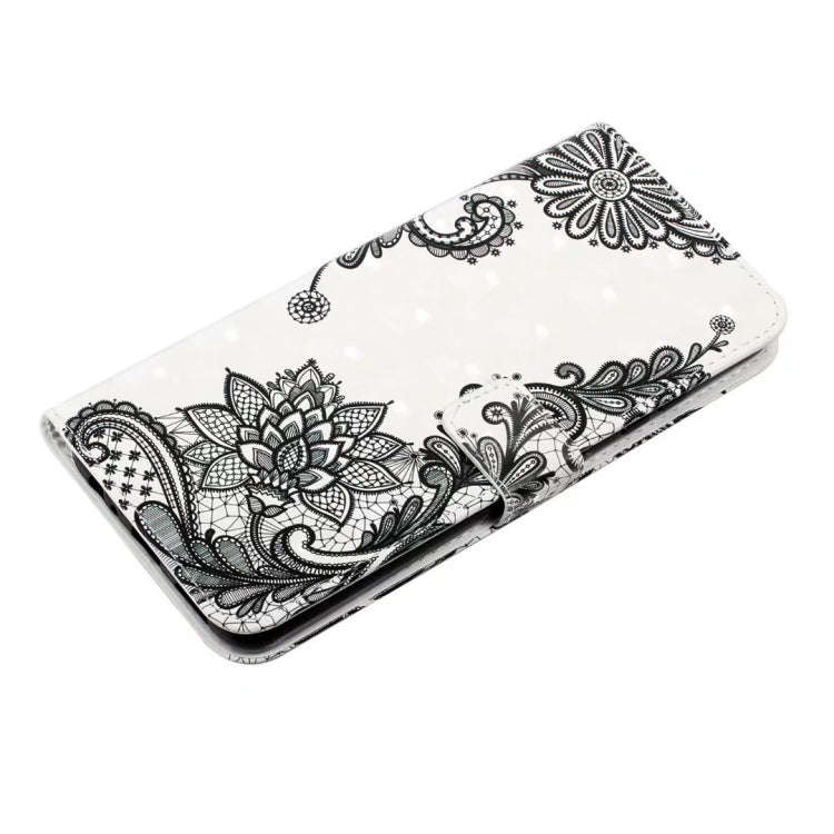 For Motorola Edge 50 Pro Oil Embossed 3D Drawing Leather Phone Case(Lace Flower)