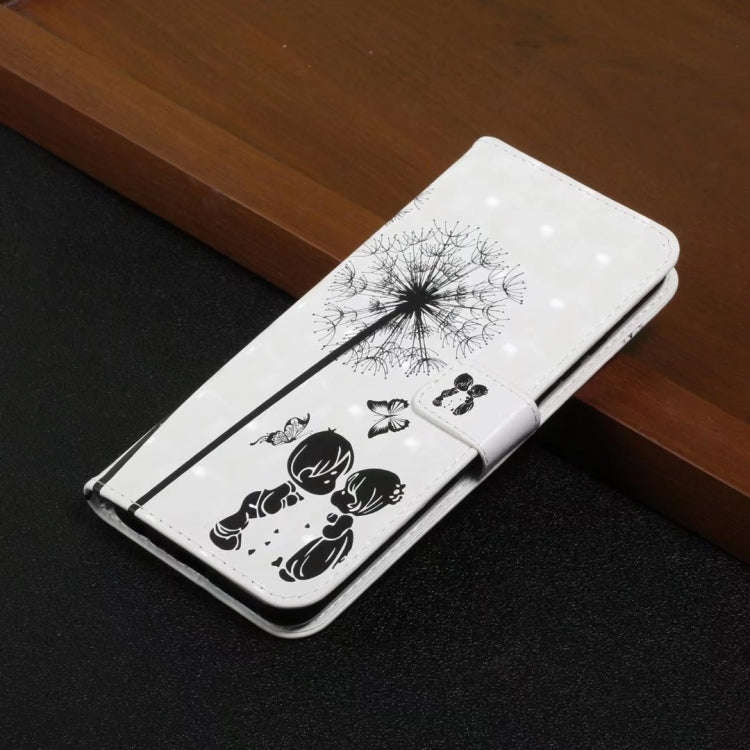 For Motorola Edge 50 Pro Oil Embossed 3D Drawing Leather Phone Case(Couple Dandelion)