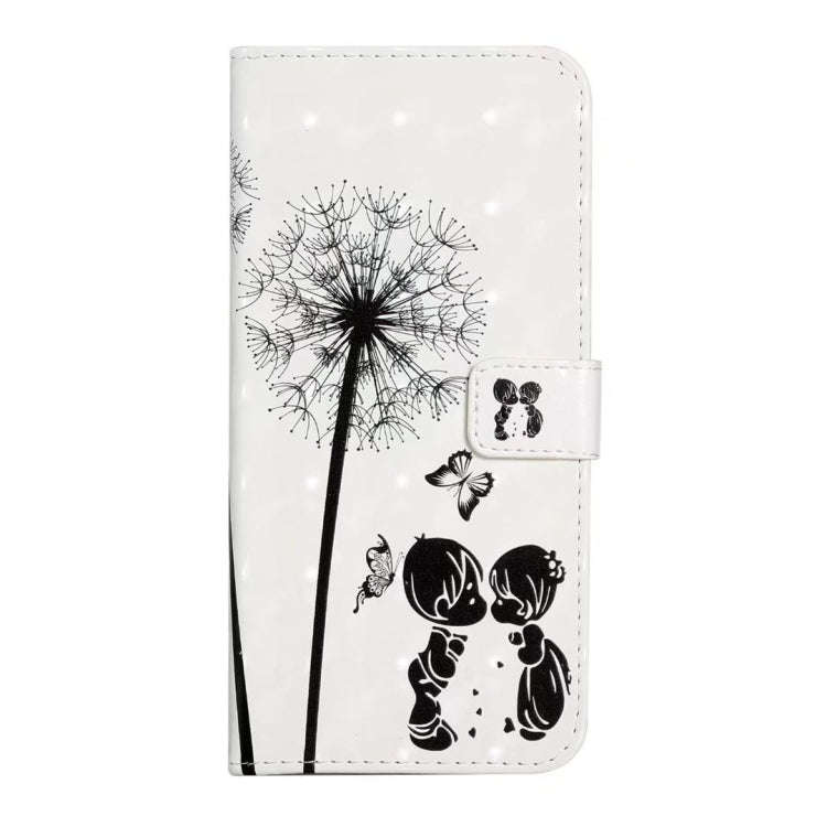 For Motorola Edge 50 Pro Oil Embossed 3D Drawing Leather Phone Case(Couple Dandelion)