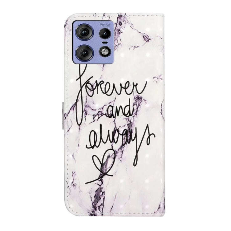 For Motorola Edge 50 Pro Oil Embossed 3D Drawing Leather Phone Case(Words Marble)