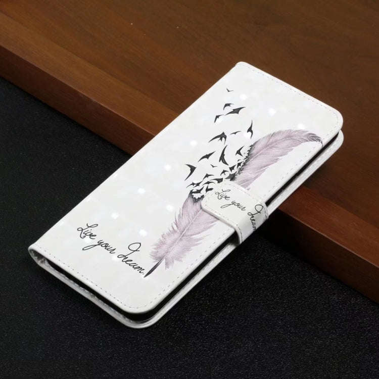 For Motorola Edge 50 Pro Oil Embossed 3D Drawing Leather Phone Case(Feather)