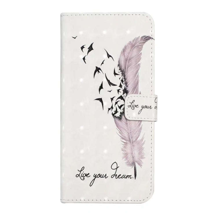 For Motorola Edge 50 Pro Oil Embossed 3D Drawing Leather Phone Case(Feather)