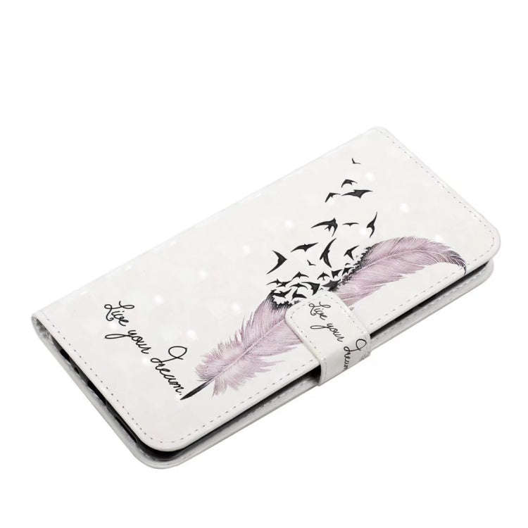 For Motorola Edge 50 Pro Oil Embossed 3D Drawing Leather Phone Case(Feather)