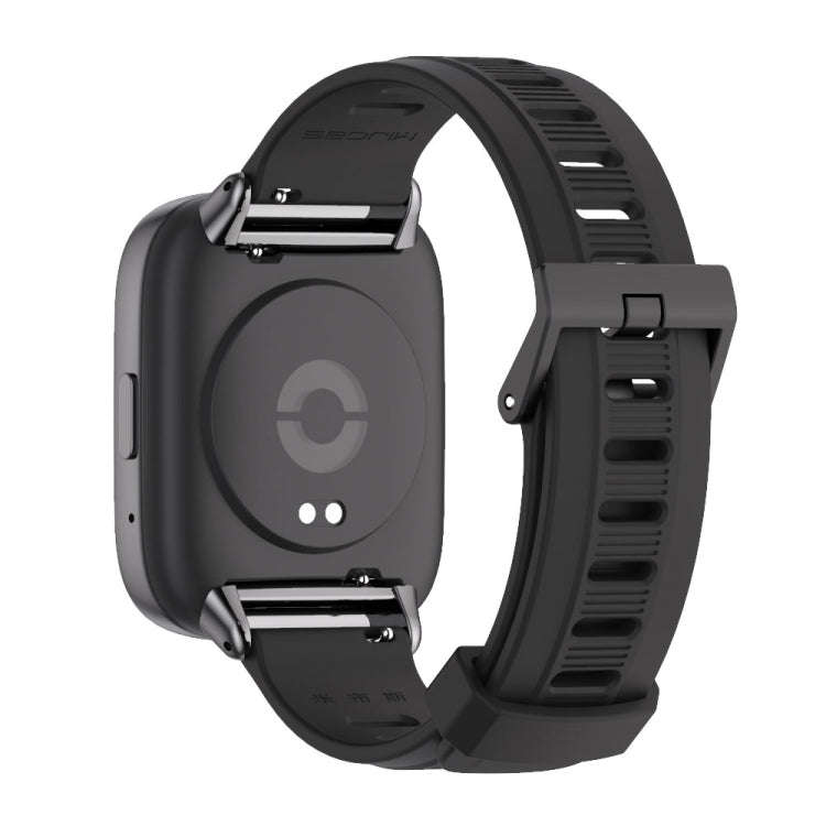 For Redmi Watch 3 Lite / Watch 3 Active Mijobs Flat Hole Breathable TPU Watch Band(Black)