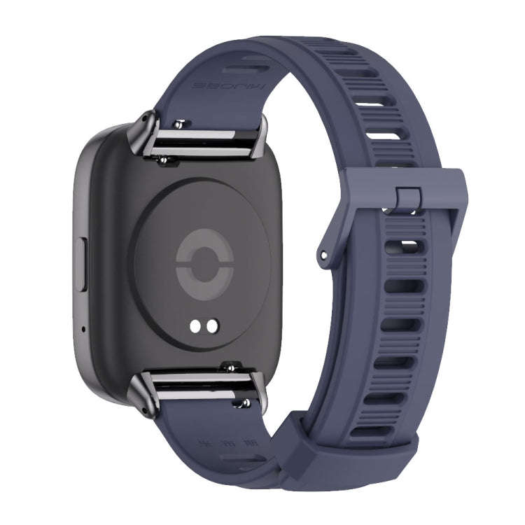 For Redmi Watch 3 Lite / Watch 3 Active Mijobs Flat Hole Breathable TPU Watch Band(Midnight Blue+...