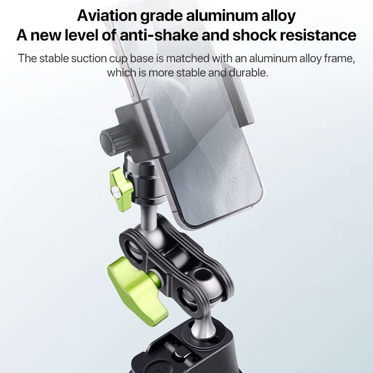 Single Suction Cup Pea Clamp Arm Holder 23cm with Elastic Phone Clamp