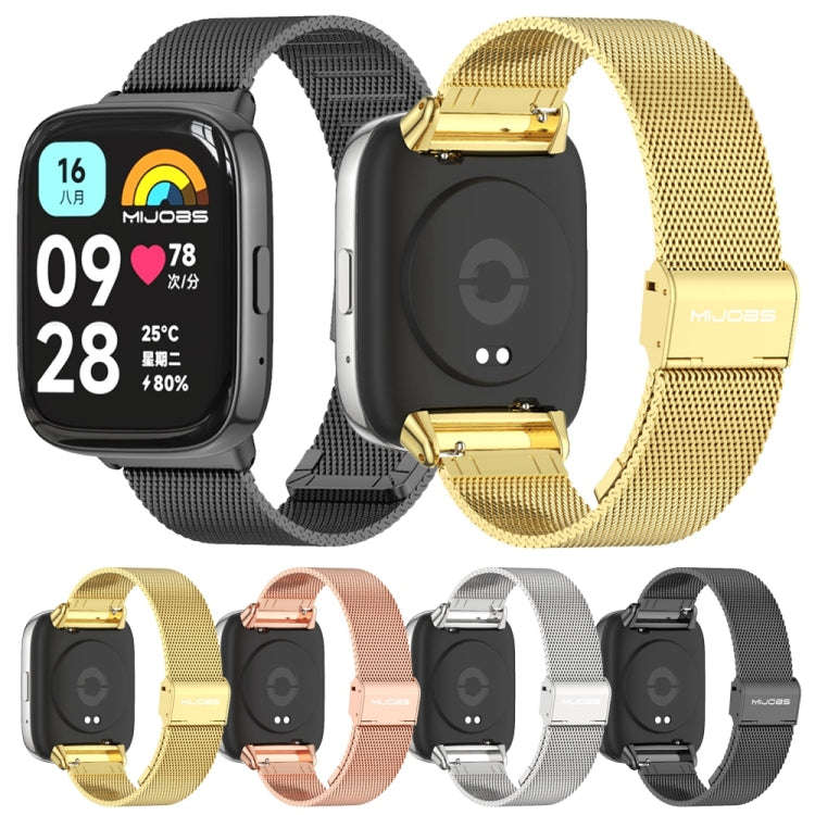 For Redmi Watch 3 Lite / Watch 3 Active Mijobs Milan Buckle Metal Watch Band(Silver)