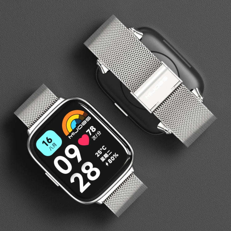 For Redmi Watch 3 Lite / Watch 3 Active Mijobs Milan Buckle Metal Watch Band(Rose Gold)