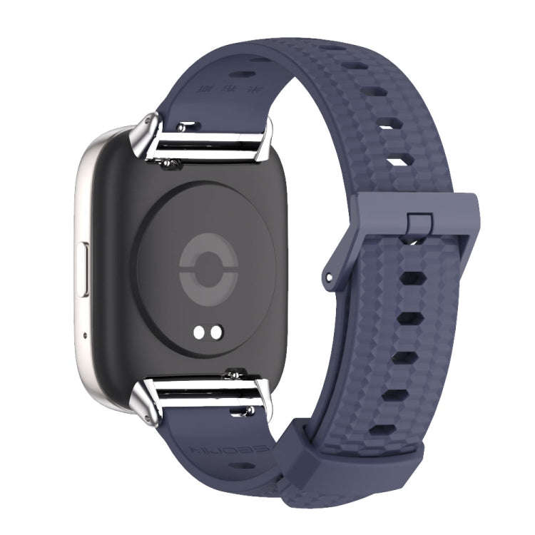 For Redmi Watch 3 Lite / Watch 3 Active Mijobs Honeycomb Texture TPU Watch Band(Midnight Blue Sil...