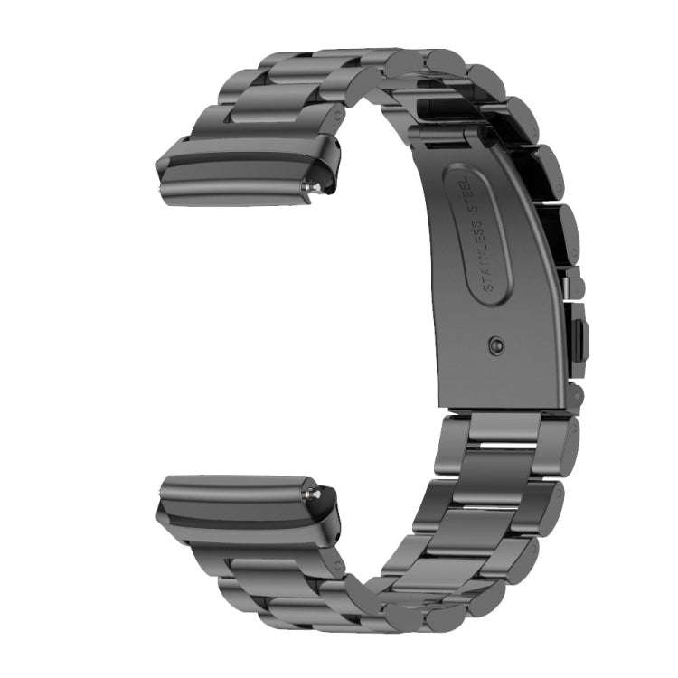For Redmi Watch 3 Lite / Watch 3 Active Mijobs Three-Bead Metal Stainless Steel Watch Band(Black)