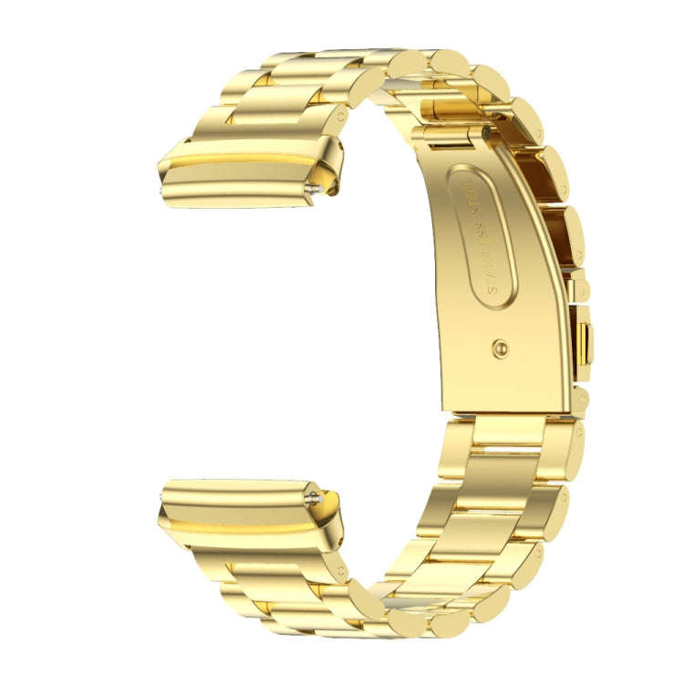 For Redmi Watch 3 Lite / Watch 3 Active Mijobs Three-Bead Metal Stainless Steel Watch Band(Gold)