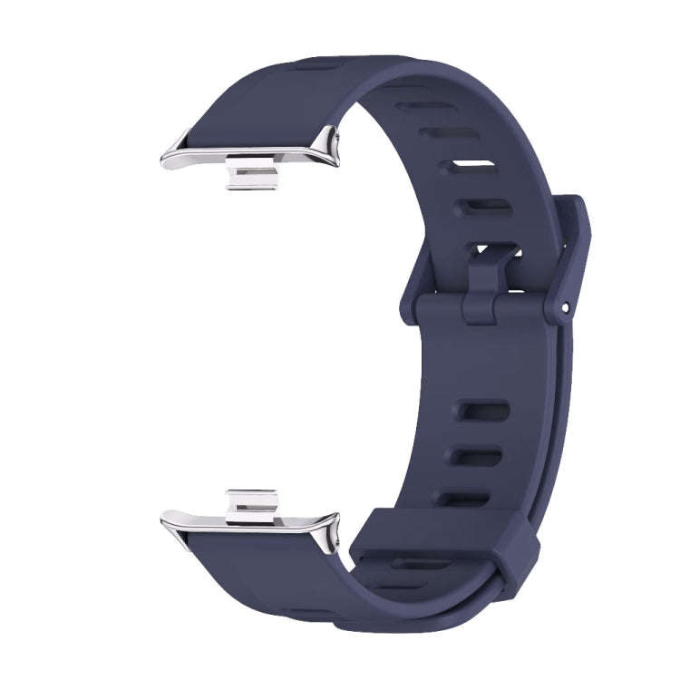 For Xiaomi Smart Band 9 Pro / 8 Pro Mijobs Flat Hole Breathable Silicone Watch Band(Midnight Blue...