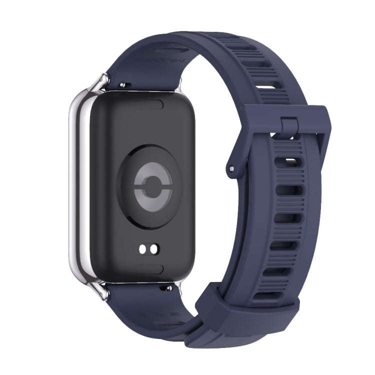 For Xiaomi Smart Band 9 Pro / 8 Pro Mijobs Flat Hole Breathable Silicone Watch Band(Midnight Blue...