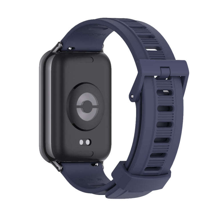 For Xiaomi Smart Band 9 Pro / 8 Pro Mijobs Flat Hole Breathable Silicone Watch Band(Midnight Blue...