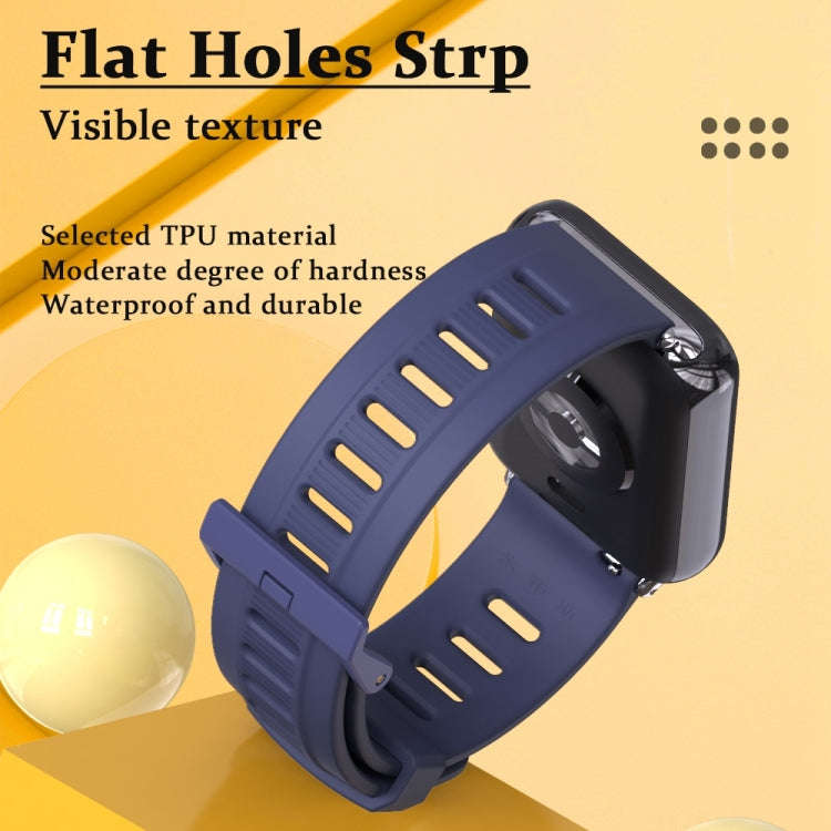 For Xiaomi Smart Band 9 Pro / 8 Pro Mijobs Flat Hole Breathable Silicone Watch Band(Midnight Blue...