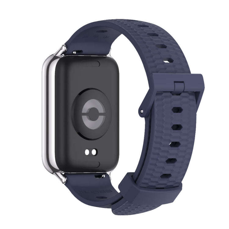 For Xiaomi Smart Band 9 Pro / 8 Pro Mijobs Honeycomb Texture Silicone Watch Band(Midnight Blue Si...