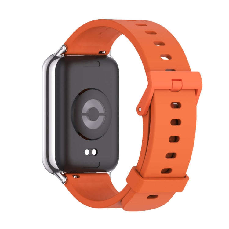 For Xiaomi Smart Band 9 Pro / 8 Pro Mijobs Silicone Breathable Watch Band(Orange Silver)