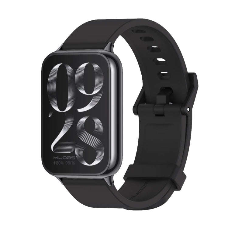 For Xiaomi Smart Band 9 Pro / 8 Pro Mijobs Silicone Breathable Watch Band(Black)