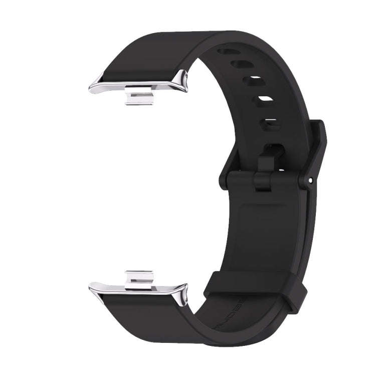 For Xiaomi Smart Band 9 Pro / 8 Pro Mijobs Silicone Breathable Watch Band(Black Silver)