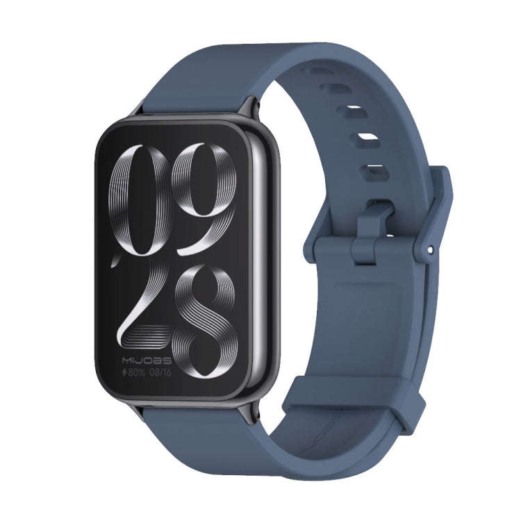For Xiaomi Smart Band 9 Pro / 8 Pro Mijobs Silicone Breathable Watch Band(Midnight Blue+Black)