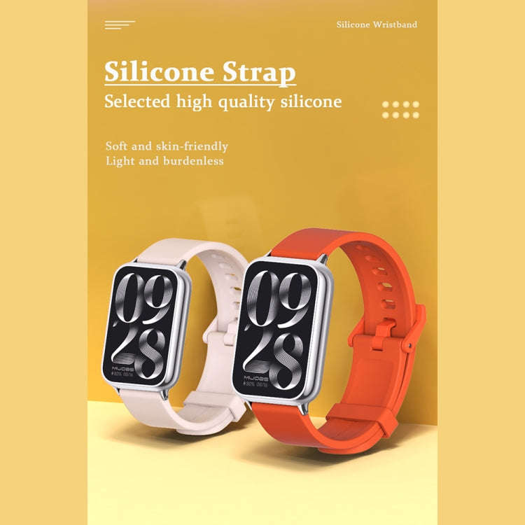 For Xiaomi Smart Band 9 Pro / 8 Pro Mijobs Silicone Breathable Watch Band(Wine Red+Silver)