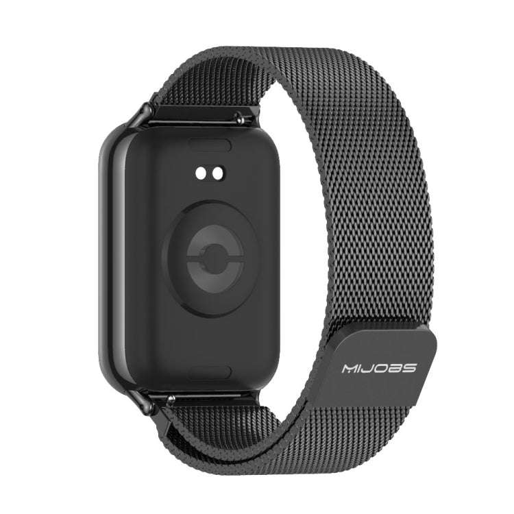 For Xiaomi Smart Band 9 Pro / 8 Pro Mijobs Milan Magnetic Stainless Steel Watch Band(Black)
