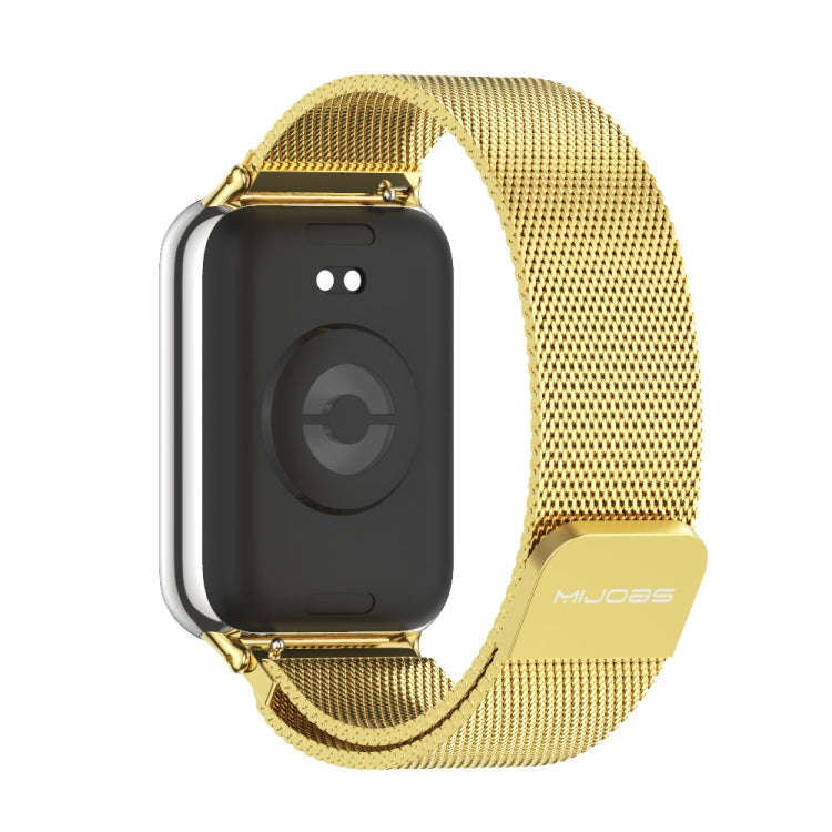 For Xiaomi Smart Band 9 Pro / 8 Pro Mijobs Milan Magnetic Stainless Steel Watch Band(Gold)