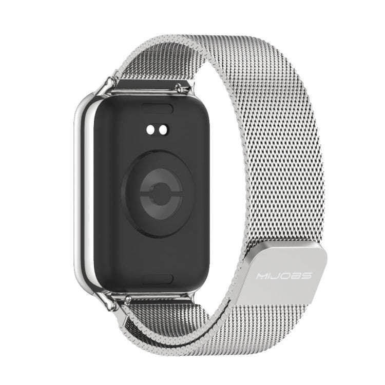 For Xiaomi Smart Band 9 Pro / 8 Pro Mijobs Milan Magnetic Stainless Steel Watch Band(Silver)