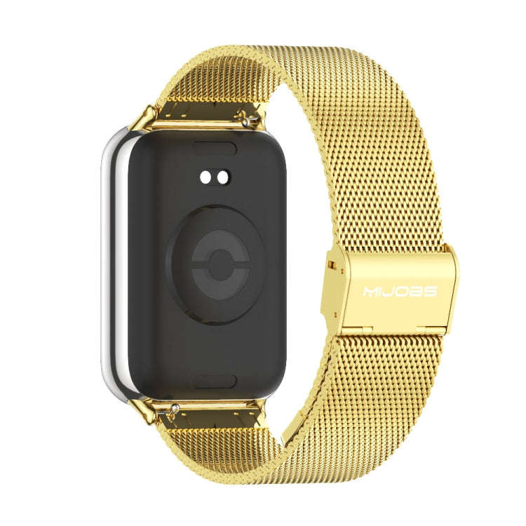 For Xiaomi Smart Band 9 Pro / 8 Pro Mijobs Milan Buckle Stainless Steel Watch Band(Gold)