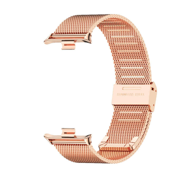 For Xiaomi Smart Band 9 Pro / 8 Pro Mijobs Milan Buckle Stainless Steel Watch Band(Rose Gold)