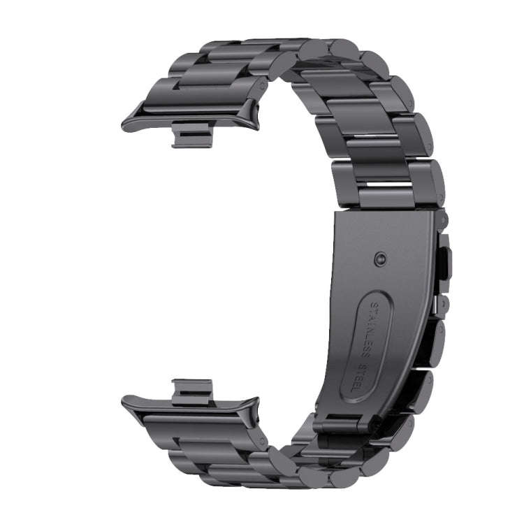 For Xiaomi Smart Band 9 Pro / 8 Pro Mijobs Three Beads Stainless Steel Watch Band(Black)