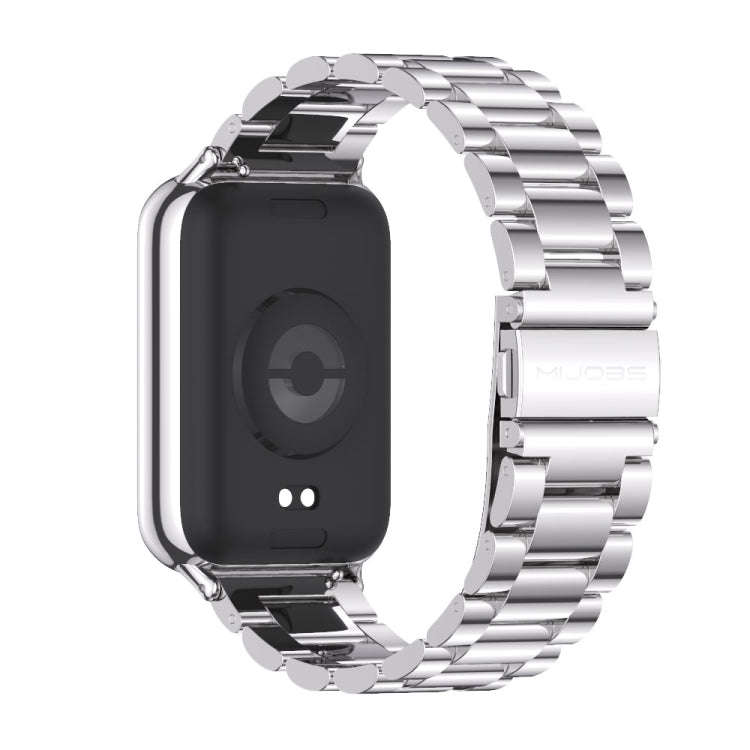 For Xiaomi Smart Band 9 Pro / 8 Pro Mijobs Three Beads Stainless Steel Watch Band(Silver)