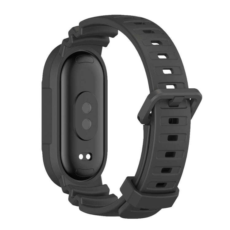 For Xiaomi Mi Band 8 MIJOBS GS Unibody Solid Color Sports Watch Band(Black)