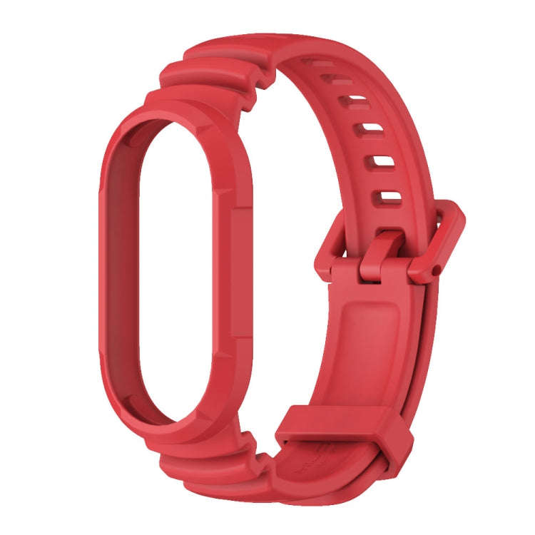 For Xiaomi Mi Band 8 MIJOBS GS Unibody Solid Color Sports Watch Band(Red)
