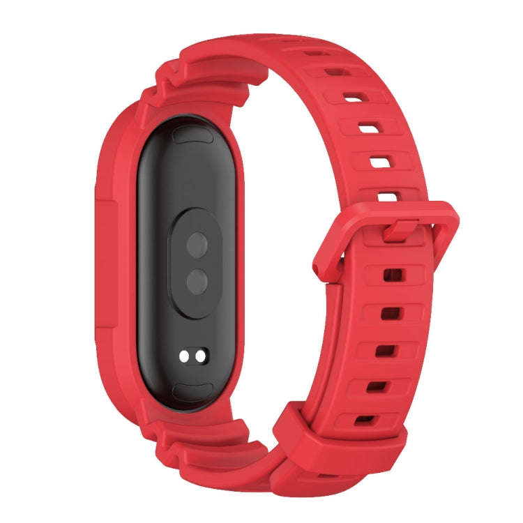 For Xiaomi Mi Band 8 MIJOBS GS Unibody Solid Color Sports Watch Band(Red)
