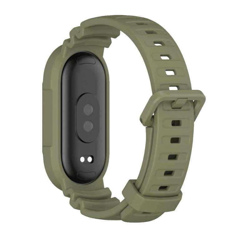 For Xiaomi Mi Band 8 MIJOBS GS Unibody Solid Color Sports Watch Band(Army Green)