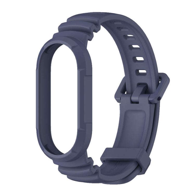 For Xiaomi Mi Band 8 MIJOBS GS Unibody Solid Color Sports Watch Band(Midnight Blue)