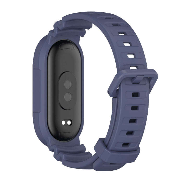 For Xiaomi Mi Band 8 MIJOBS GS Unibody Solid Color Sports Watch Band(Midnight Blue)