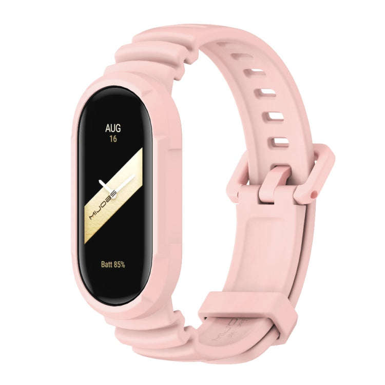 For Xiaomi Mi Band 8 MIJOBS GS Unibody Solid Color Sports Watch Band(Pink)