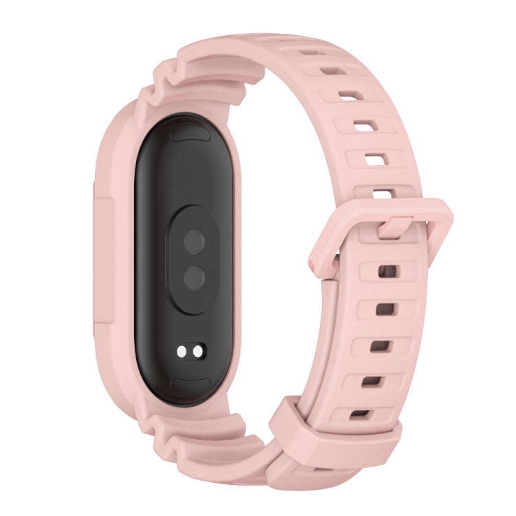 For Xiaomi Mi Band 8 MIJOBS GS Unibody Solid Color Sports Watch Band(Pink)