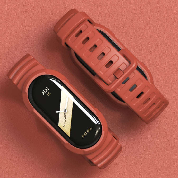 For Xiaomi Mi Band 8 MIJOBS GS Unibody Solid Color Sports Watch Band(Midnight Blue)