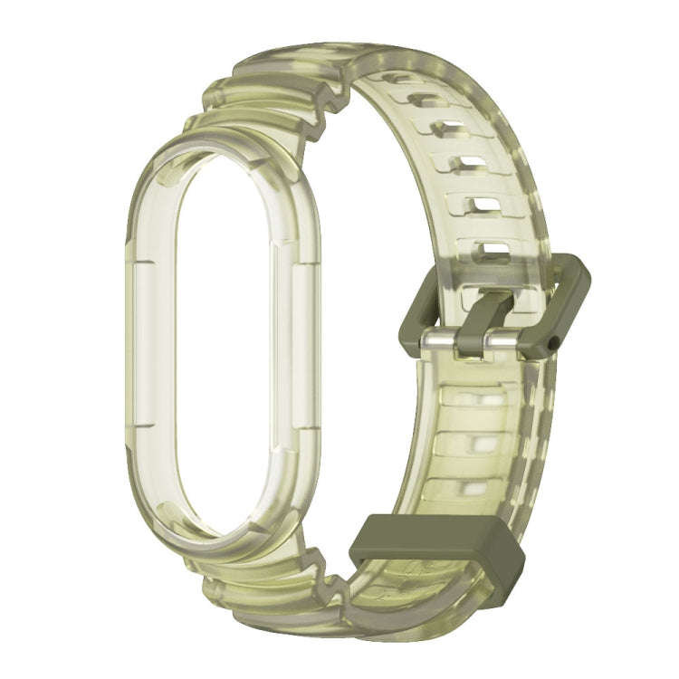 For Xiaomi Mi Band 8 MIJOBS GS Unibody Clear Color Sports Watch Band(Army Green)