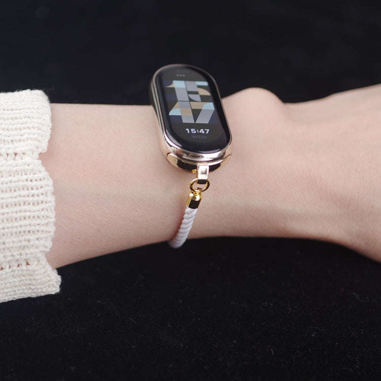 For Xiaomi Mi Band 8 / 9 / 9 NFC Mibbs Milan Cord Bracelet Watch Band(White)