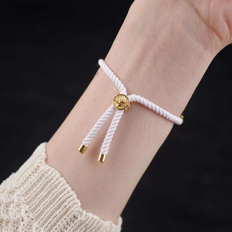 For Xiaomi Mi Band 8 / 9 / 9 NFC Mibbs Milan Cord Bracelet Watch Band(White)