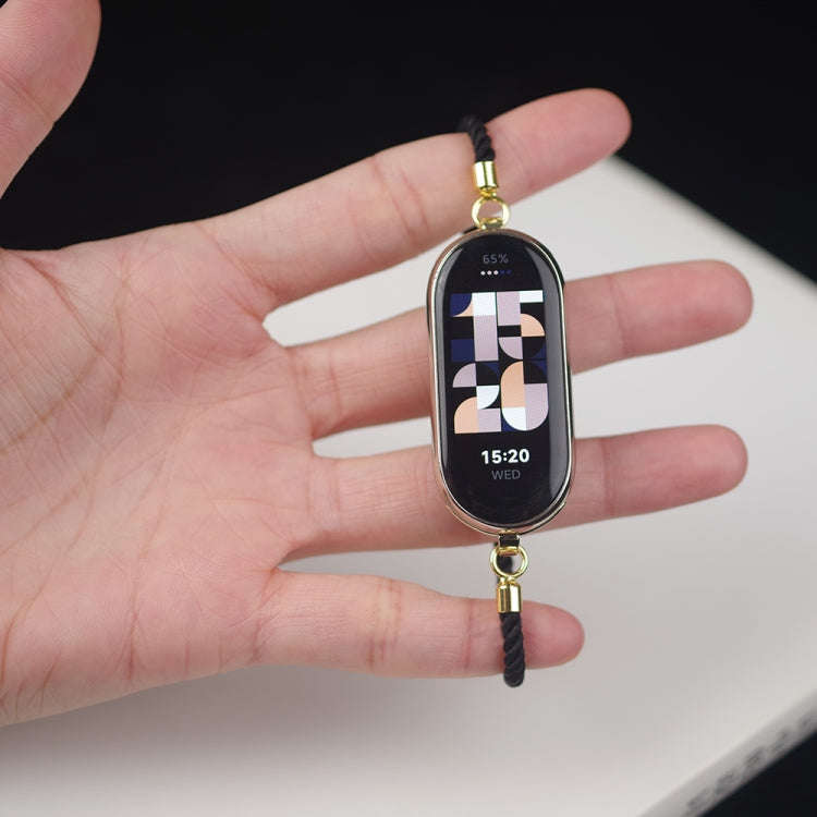For Xiaomi Mi Band 8 / 9 / 9 NFC Mibbs Milan Cord Bracelet Watch Band(Black)