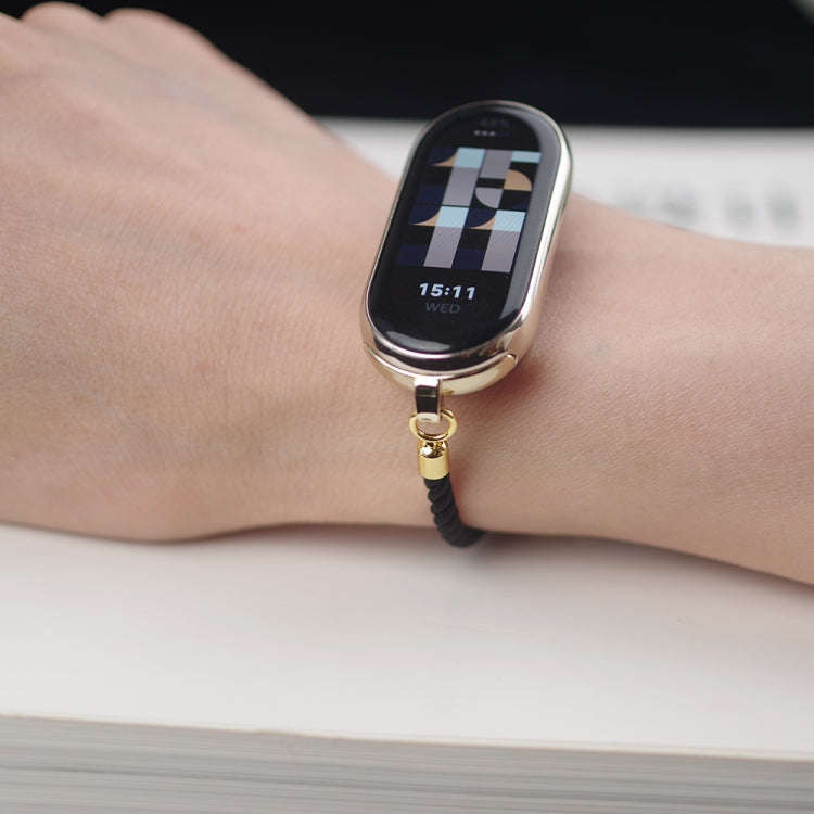 For Xiaomi Mi Band 8 / 9 / 9 NFC Mibbs Milan Cord Bracelet Watch Band(Black)